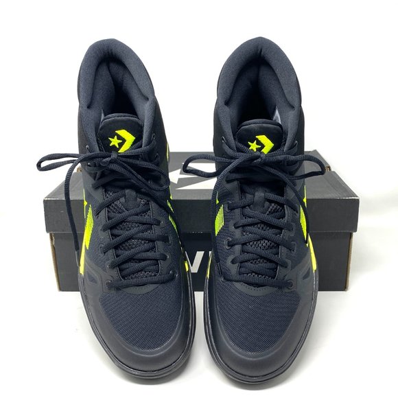 CONVERSE Men Size 165907C G4 HI Black Lemon Venom Black Knit Basketball Sneakers - Picture 2 of 8